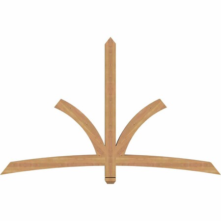 Ekena Millwork Davenport Timber Gable Bracket, Western Red Cedar, 72"W x 45"H x 3 1/2"D x 3 1/2"F, 15/12 Pitch GBW072X45X0404DAV00SWR